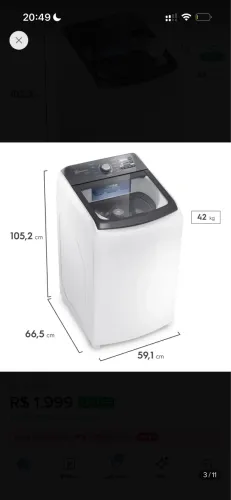 Vendo MAQUINA DE LAVAR 14,5kg