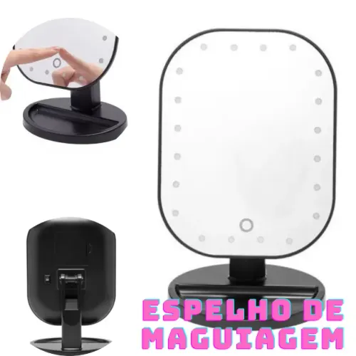 Espelho de Mesa Com Led Maquiagem _ BE14 