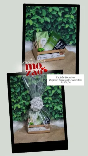 Kit masculino Arbo puro Boticário com perfume e hidratante, ótimo para o dia dos namorados