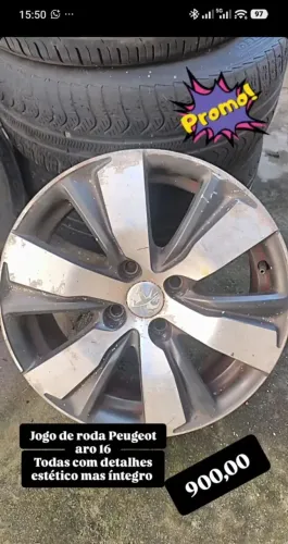 jogo de rodas peugeot 4x108 original aro 16