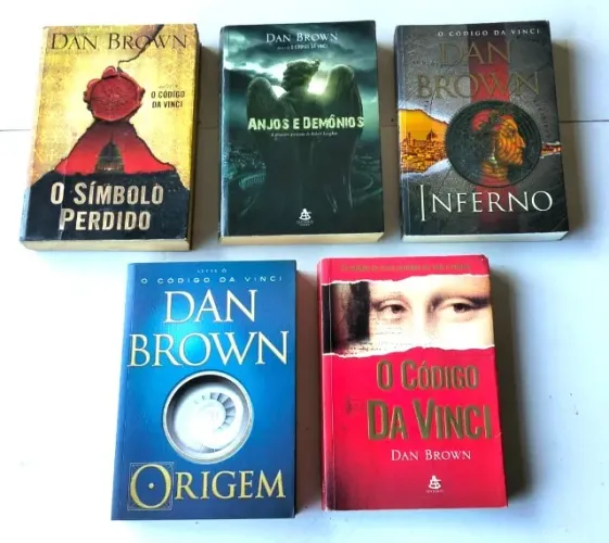Livros Dan Brown - 5 Volumes (Código da Vinci e Outros) - Usados