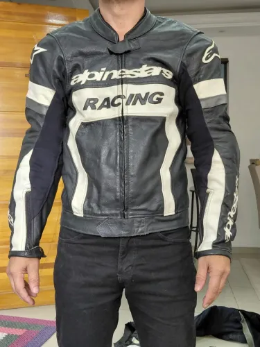 Conjunto Alpinestar Couro TAM P
