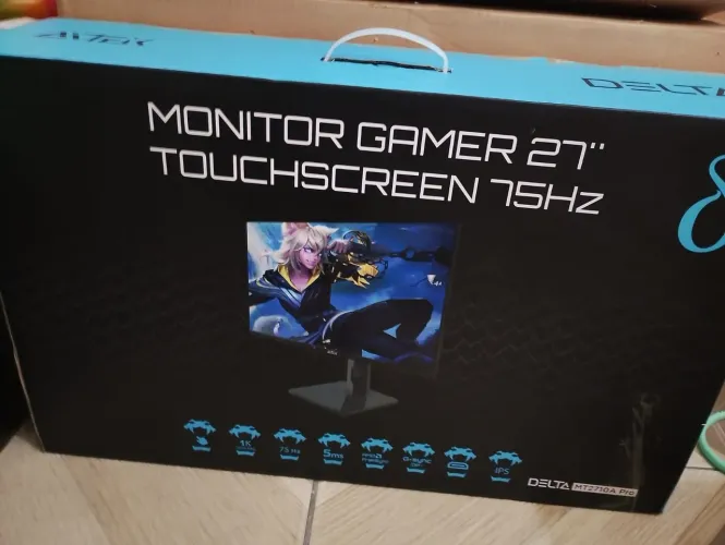 Monitor Touch Screen Gamer 27 75hz Hdmi Tela Full Hd 5ms Preto 110240v