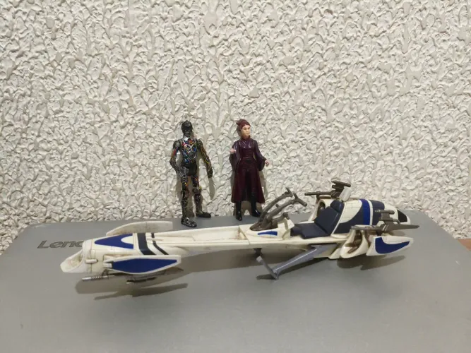 Lote Star Wars C3PO e Padime, ameaça Fantasma s Veículo BARC Speeder The Clone Wars