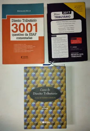 Livros de direito Tributário kit 3 livros