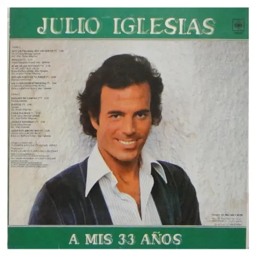 LP "A Mis 33 Años" de Julio Iglesias, um clássico atemporal! Reviva grandes sucessos 