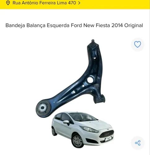 balança esquerda com pivô Ford new fiesta 2014 