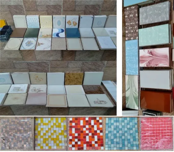 Azulejos, ladrilhos e pastilhas para fazer mosaico
