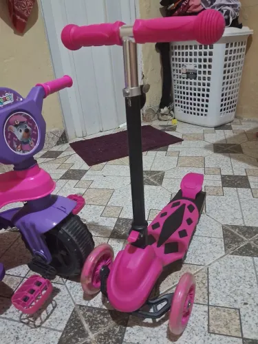 Patinete com rodinha de led