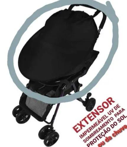 Extensor de Sombreamento para Carrinho de Bebê com filtro Uv .