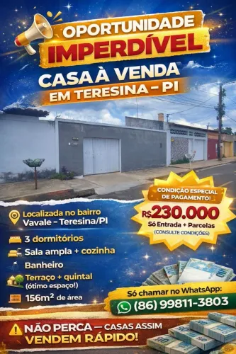 CASA Á VENDA TERESINA PIAUÍ