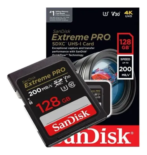 Cartão de memória extreme pro SanDisk SDSDXXD-128G Extreme Pro 128GB