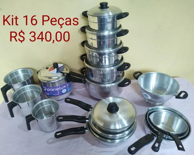 Utilidades, kit 16 Peças Novas em Alumínio Para seu FOGÃO 