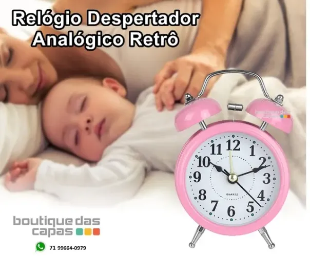 Relógio Despertador Analógico Retrô Luatek ZB-2003