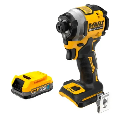 Kit Parafusadeira de Impacto 1/4'' 20V Brushless Atomic 205Nm 1 Bateria Powerstack DeWalt