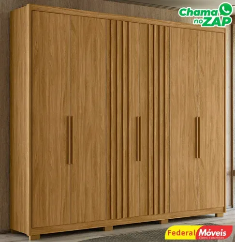 Guarda Roupa 6 Portas e 4 Gavetas Novo Pronta Entrega