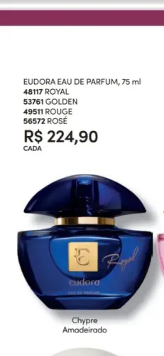 Royal Eau de Parfum 75ml - Novo entrego hoje