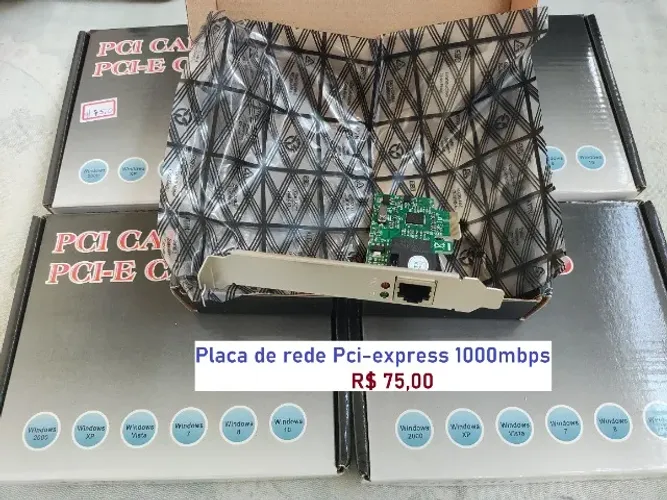 Placa de rede PCI / pci-e 1000mbps rj45 R$ 75,00 / USB - 90,00