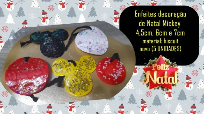 Enfeites decoração de Natal Mickey