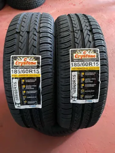 2 pneus Crystone 185/60r15 remolde