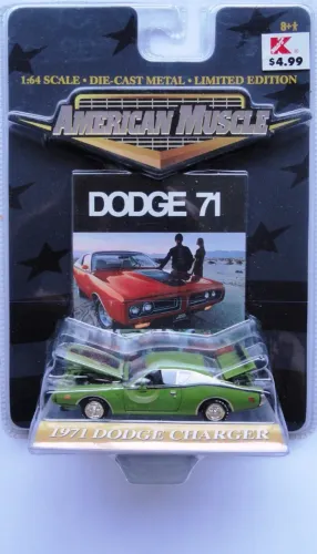 american muscle ertl 1971 dodge charger abre capo e porta malas lindo mopar - antigo