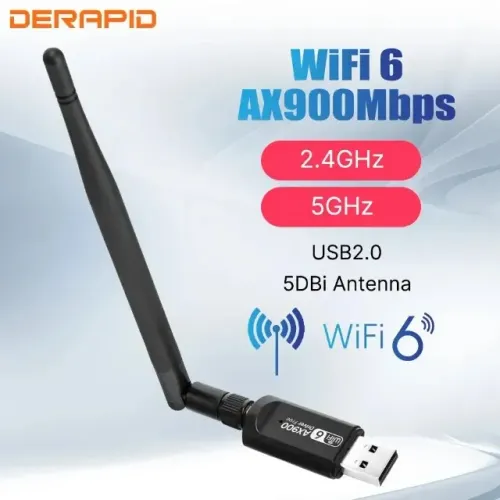 Adaptador USB WiFi 6 + Bluetooth 5.3 AX900 Dual Band