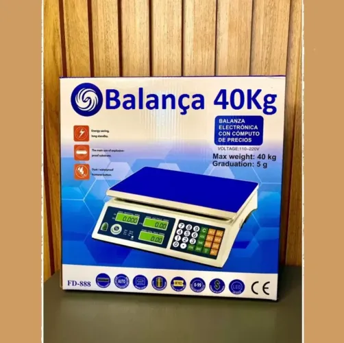 Promoção Balança 40kg De Plataforma Painel Digital bateria recarregável