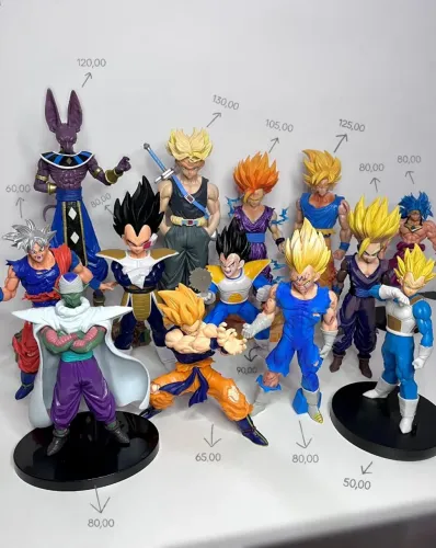 Action figure Dragon Ball boneco Goku Vegeta Picolo Gohan Trunks Broly Bills PREÇO NA FOTO