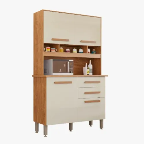 Armário para Cozinha 4 Portas 2 Gavetas Sofia Plus