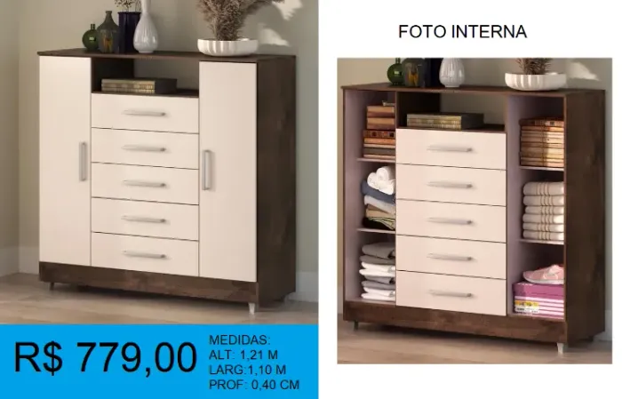 Comoda com duas portas - a pronta entrega 