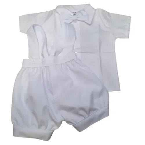 Vendo Conjunto Batizado Bebe Menino Branco Gravata