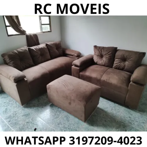 Sofá Sonata 2 e 3 Lugares com Braço Fofão - Conforto e Resistência