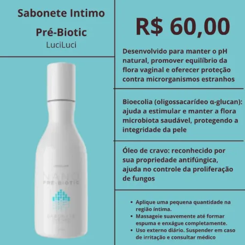 Sabonete Intimo com Nanotecnologia LuciLuci