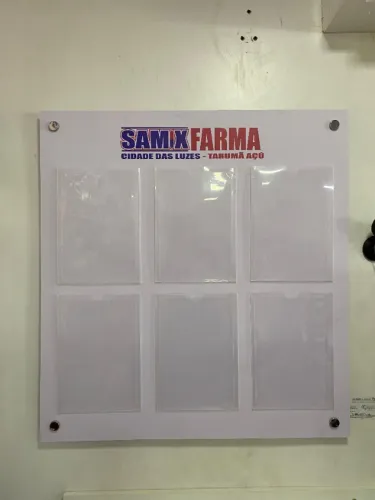 Painel de gestão em acrílico quadro de avisos