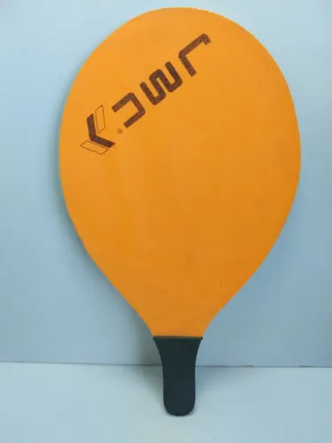 Par Raquete Frescobol Emborachada Preta Laranja Marca JMC