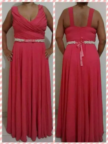 Vestido Longo em Crepe