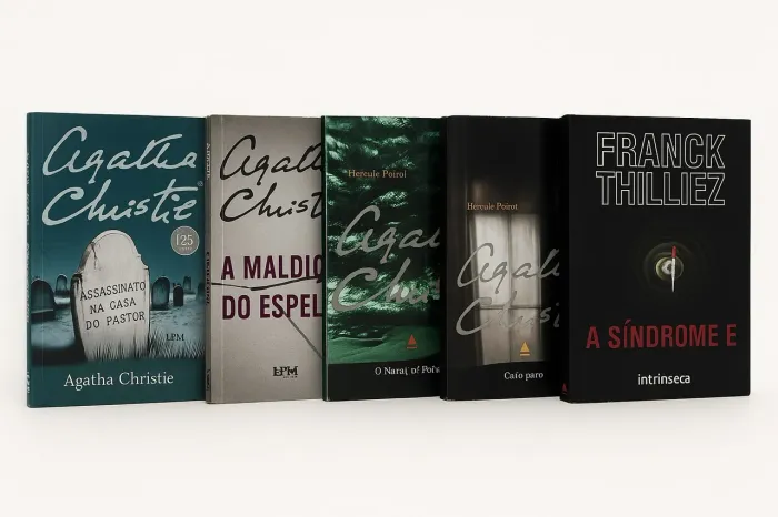 5 Livros Seminovos - Agatha Christie + Franck Thilliez