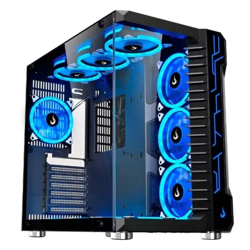Gabinete Gamer Rise Mode Galaxy Glass Black *Sem Fan Led* - ATX, Micro-ATX  - WZetta
