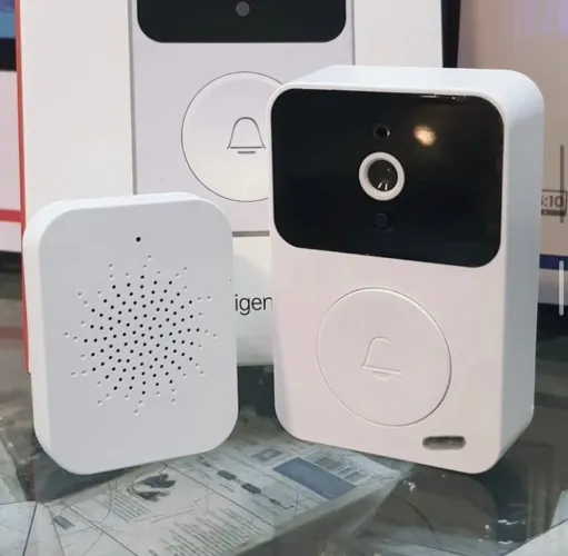 Campainha sem fio com câmera Wi-Fi