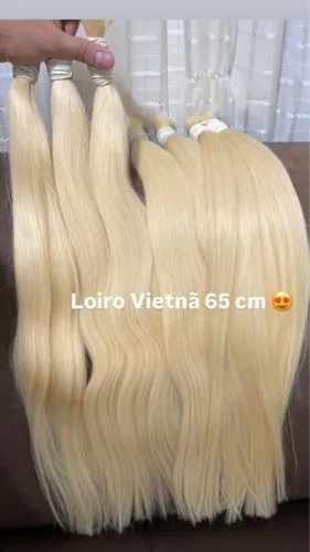 Cabelo Humano Loiro Vietnã 65 cm