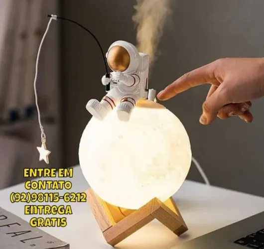 Umidificador de Ar e Luminária de Mesa- Entregas 9h as 23h