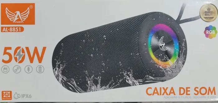 Caixa de Som Bluetooth 50W RGB AL-8851
