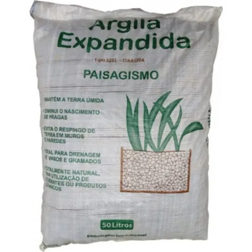 Argila expandida saco de 50 lts