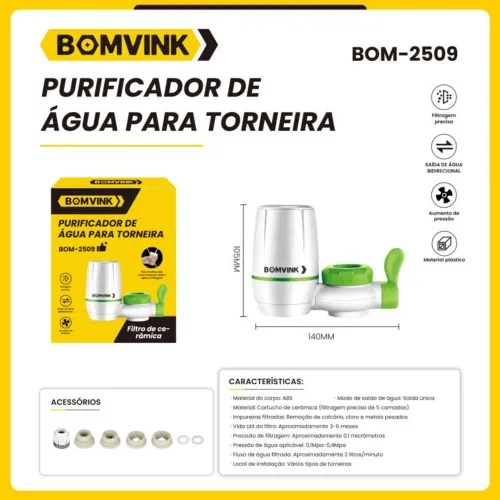 Purificador de Água para Torneira BOMVINK BOM-2509