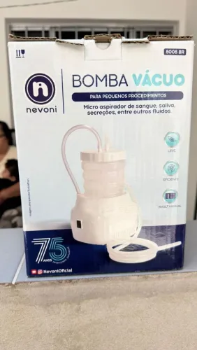 Bomba a Vácuo Nevoni 5005 BR - Aspirador de Secreções, Sangue e Saliva