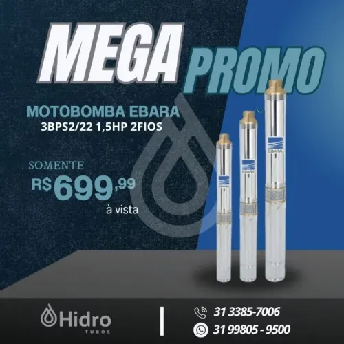 MOTOBOMBA SUBMERSA EBARA 1,5HP