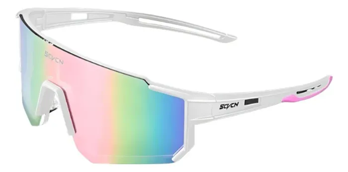 Óculos Esportivo Scvcn Proteção Uv400 Bike, Corrida, Triatlo - Rosa