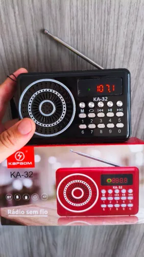 Rádio Portátil AM/FM com Bluetooth e entrada auxiliar KA-32