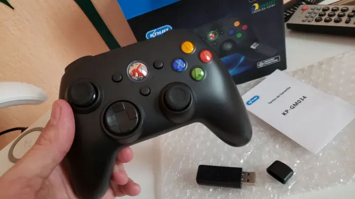 Controle Xbox 360 Sem Fio Recarregável Usb C - Pc etc 