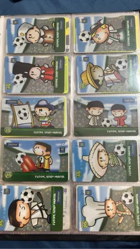 Coleção de cartoes de futebol Telefonica série completa